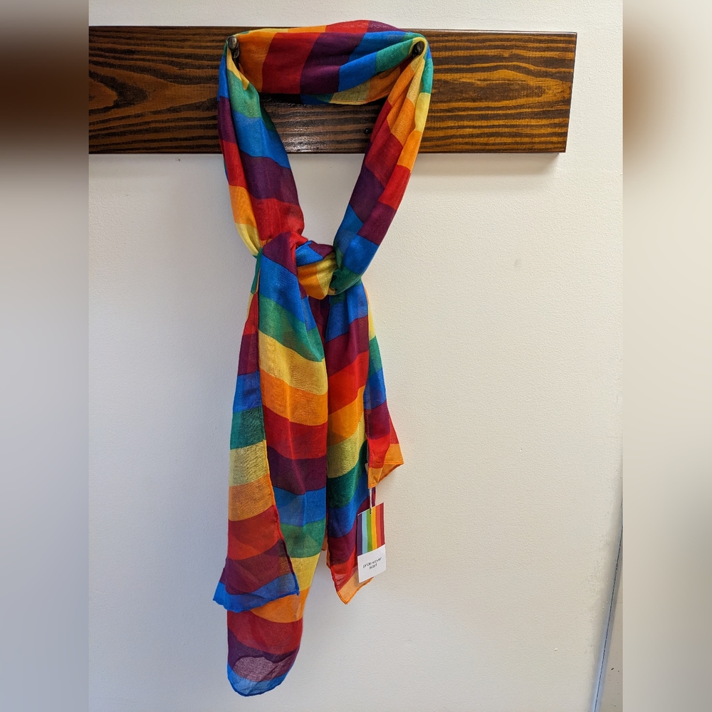 NWT WOKEN RAINBOW SCARF